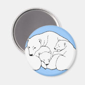 Aimant Ours Polaire & Cub Frigo Magent Wildlife Art Cadea (Recto/Verso)