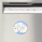 Aimant Ours Polaire & Cub Frigo Magent Wildlife Art Cadea (In Situ (Lave-vaisselle))