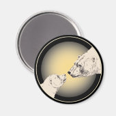 Aimant Ours Polaire & Cub Frigo Magent Wildlife Art Cadea (Recto/Verso)