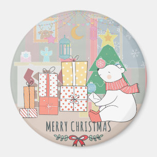 Aimant Ours polaire de Noël