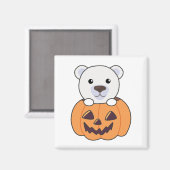 Aimant Ours Polaire En Citrouille Ours Polaires Doux Joye (Recto/Verso)