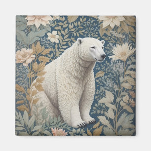 Aimant Ours polaire William Morris Inspiré Floral