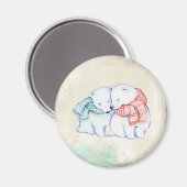 Aimant Ours polaires Couple (Recto/Verso)