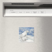 Aimant Ours polaires de neige (In Situ (Lave-vaisselle))