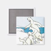 Aimant Ours polaires vintages (Recto/Verso)