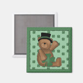 Aimant Ours Shamrock de la fête du Saint Paddy (Recto/Verso)