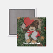 Aimant Ours sur la couronne Magnat de Noël (Recto/Verso)