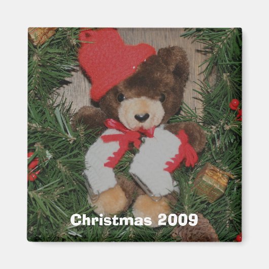 Aimant Ours sur la couronne Magnat de Noël (Devant)