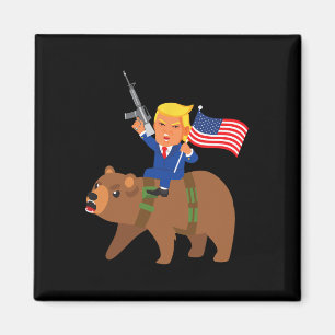 Aimant Ours Trump Pistolet Merica Élection Donald Républi