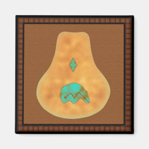Aimant Ours Zuni Turquoise d'Amérique
