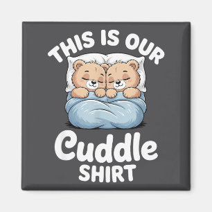 Aimant Ourson Mignon Couple Assorti C'est Notre Câlin