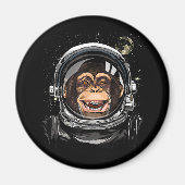 Aimant Outer Space Monkey Astronaut Wild Zoo Animal Face  (Devant)