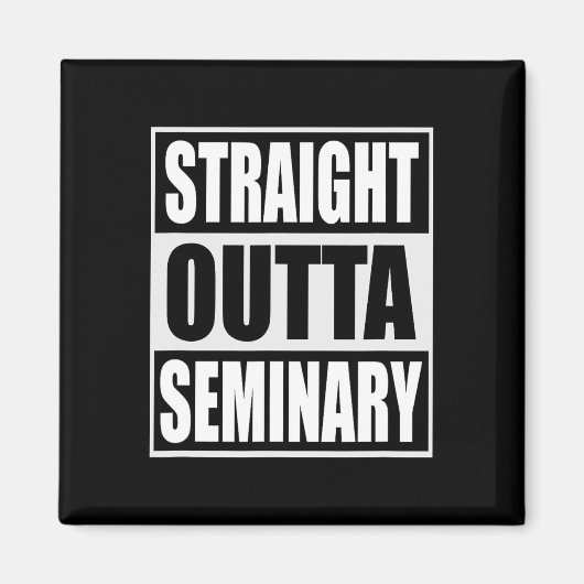 Aimant Outta Seminary Funny Preacher Graduation (Devant)
