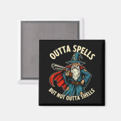 Aimant Outta Spells But Not Outta Shells Wizard Fantasy M (Recto/Verso)
