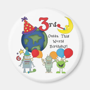 Aimant Outta This World 3rd Birthday T-shirts et cadeaux