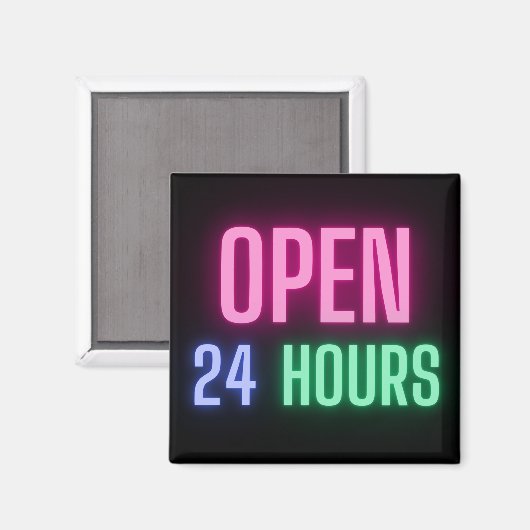Aimant Ouvert 24h/24 (Recto/Verso)