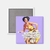 Aimant Ouvrez une bouteille de vin à midi (Recto/Verso)