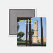 Aimant Ouzbékistan, Kokand - Le minaret de la mosquée Jam (Recto/Verso)