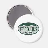 Aimant Ovalle de licence Ft Collins (Recto/Verso)