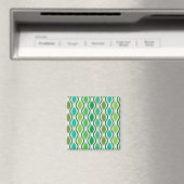 Aimant Ovals géométriques ogee sarcelle verte du milieu d (In Situ (Lave-vaisselle))