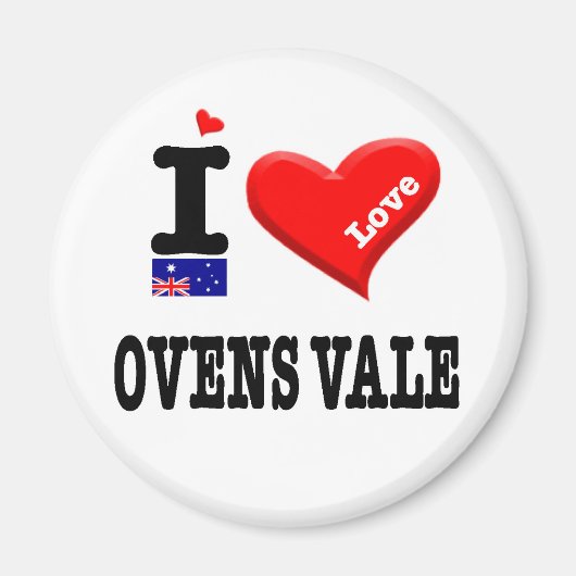 Aimant OVENS VALE - I Love (Devant)