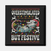 Aimant Overstimulated But Festive Ossum Christmas Ugly Sw (Devant)