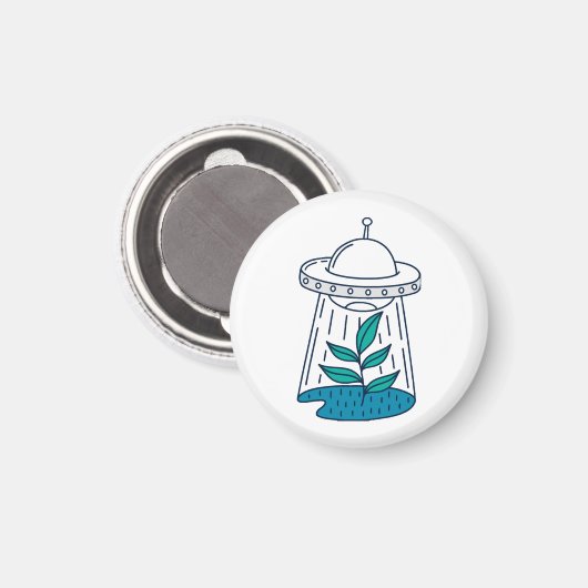 Aimant OVNI Alien (Recto/Verso)