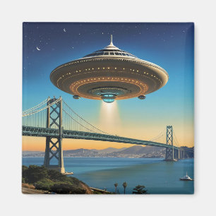 Aimant OVNI survolant le pont de la baie de San Francisco