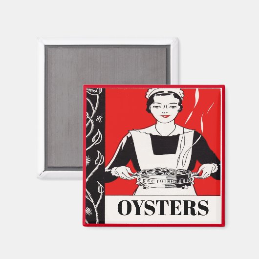 Aimant OYSTERS, modifier du texte, cuisine (Recto/Verso)