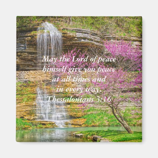Aimant Ozarks Cascade Printemps Bluff Bible Verse (Devant)