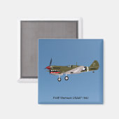 Aimant P40E Warhawk Fighter (Recto/Verso)