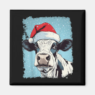 Aimant P Art Vache de Noël Colorée 