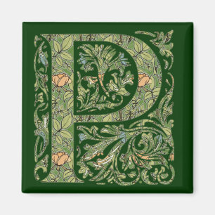 Aimant P Monogramme floral orné