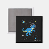 Aimant Pachycéphalosaurus Bleu Et Jaune Dinos Dans L'Espa (Recto/Verso)