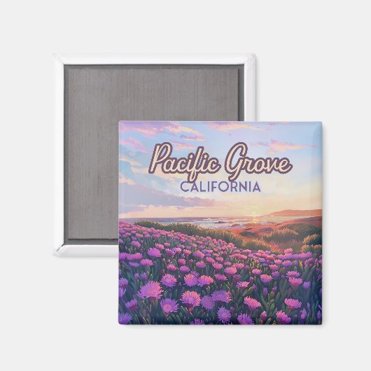 Aimant Pacific Grove California Monterey Magique Purple (Recto/Verso)