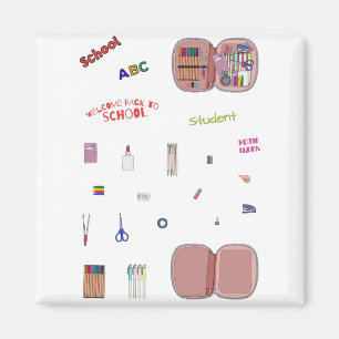 Aimant Pack ensemble de paquets Retour à l'école