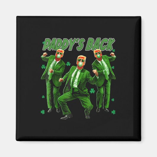 Aimant Paddle Back Funny Trump Jour de la Saint Patrick I (Devant)