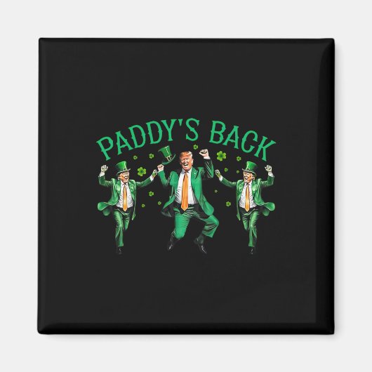 Aimant Paddy's Back Funny Trump Danser la Saint Patrick's (Devant)