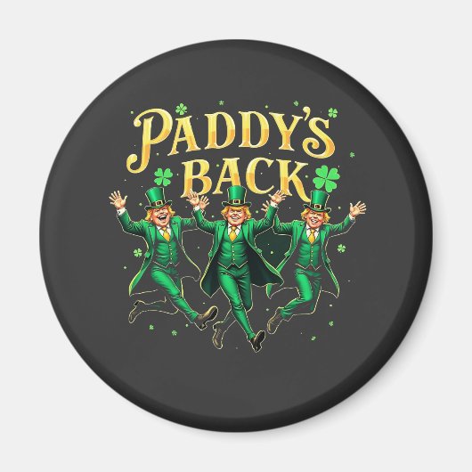 Aimant Paddy's Back St Patrick's Day Trump Dancing (Devant)