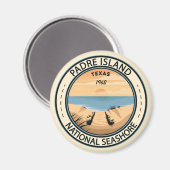Aimant Padre Island National Seashore Texas Badge (Recto/Verso)