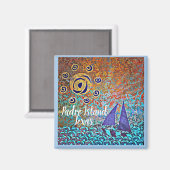 Aimant Padre Island TX Sail et Sun (Recto/Verso)