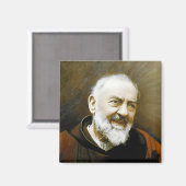 Aimant Padre Pio, réfrigérateur (Recto/Verso)
