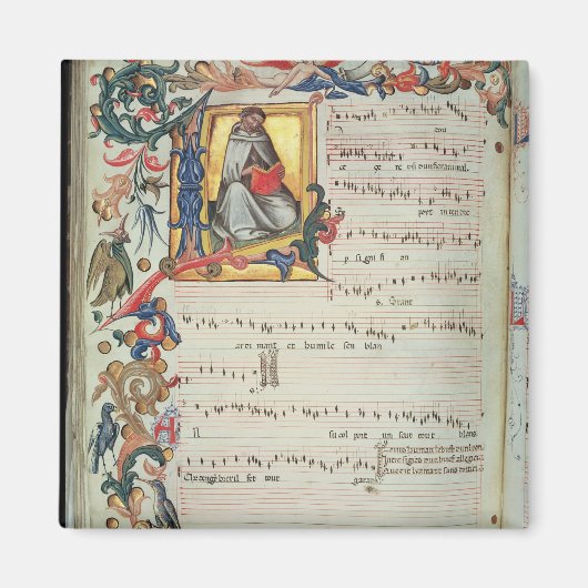 Aimant Page de notation musicale avec un historique (Devant)