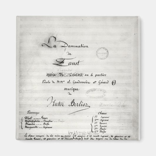 Aimant Page de titre 'La Damnation de Faust' (Devant)