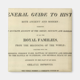 Aimant Page de titre Terminé Généalogique, Historique