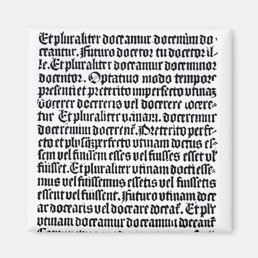 Aimant Page du "Grammaire Latine" (Devant)