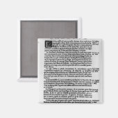 Aimant Page du texte de 'La Gazette' (Recto/Verso)
