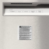 Aimant Page du texte de 'La Gazette' (In Situ (Lave-vaisselle))