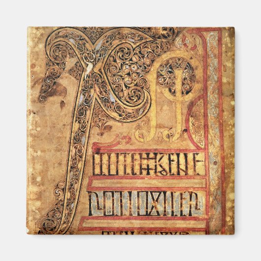 Aimant Page initiale des évangiles de Lichfield, c.720 (Devant)