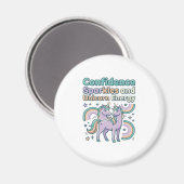 Aimant Paillettes de Confiance de Licorne et Conception d (Recto/Verso)